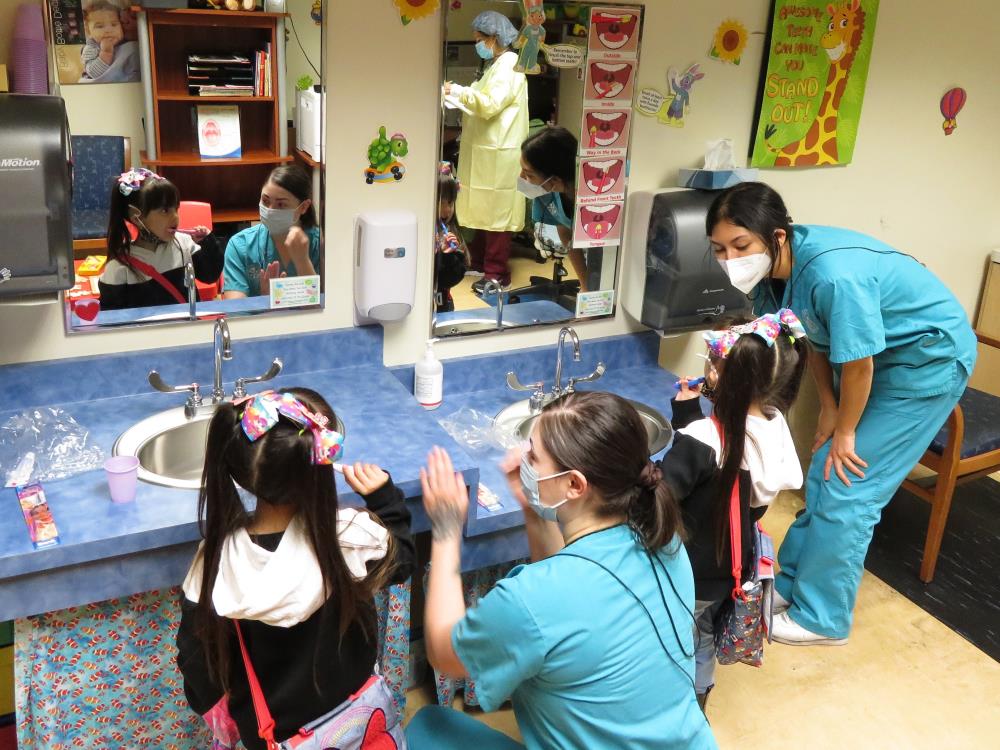 Oral health education and tooth brushing practice