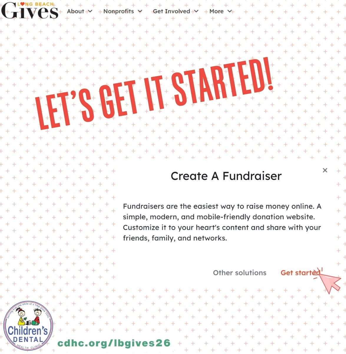 Setting up a Long Beach Gives Fundraiser Step 2