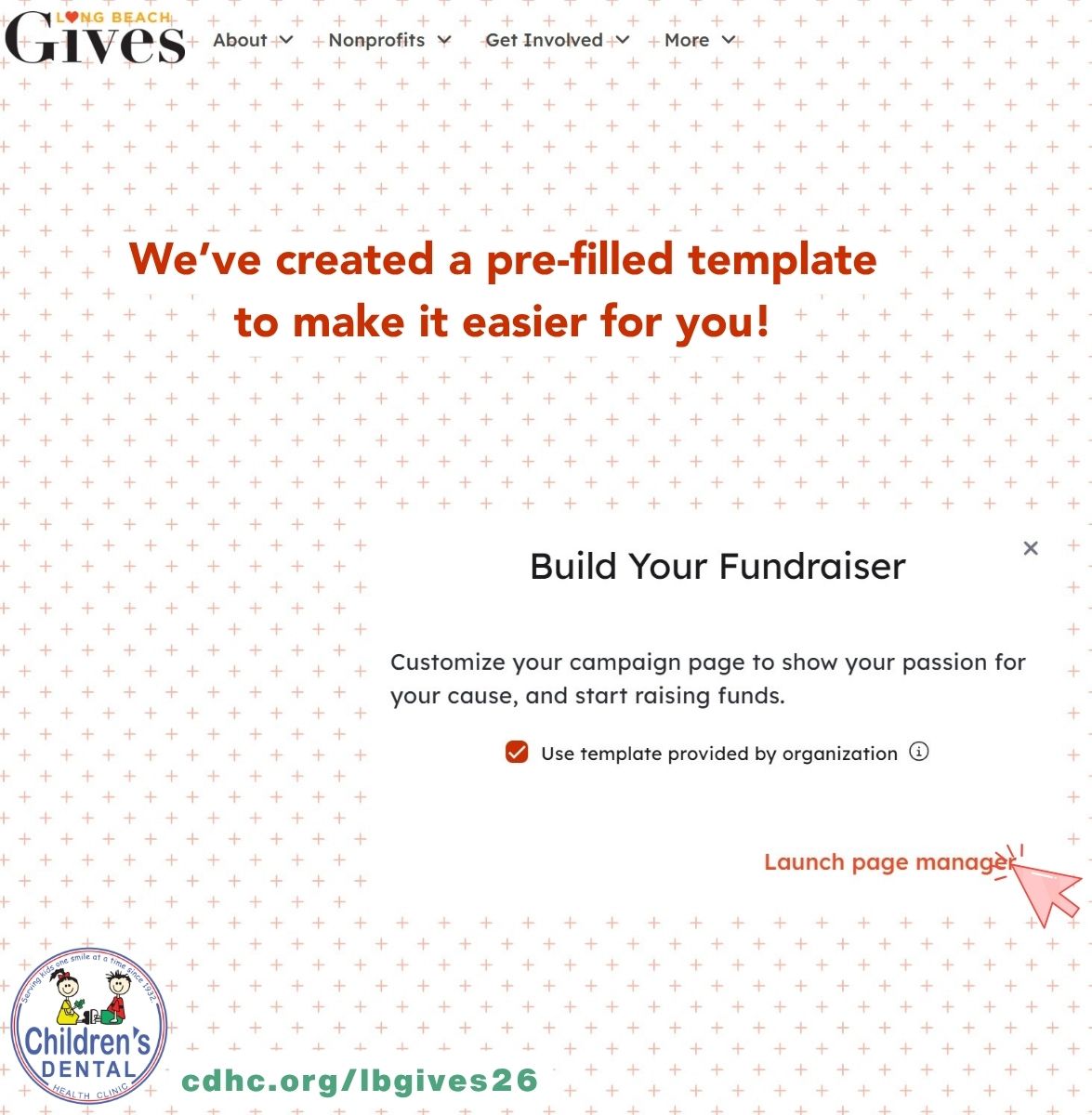 Setting up a Long Beach Gives Fundraiser Step 3