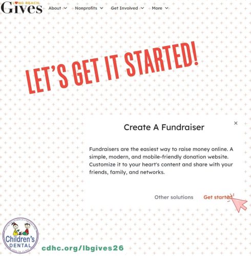 Setting up a Long Beach Gives Fundraiser Step 2